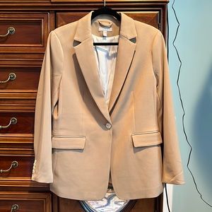 Camel tan H&M blazer sz10 M classic capsule wardrobe